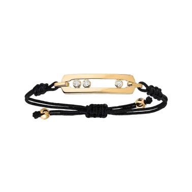 Bracelet sur cordon Messika New Move en or jaune et diamants