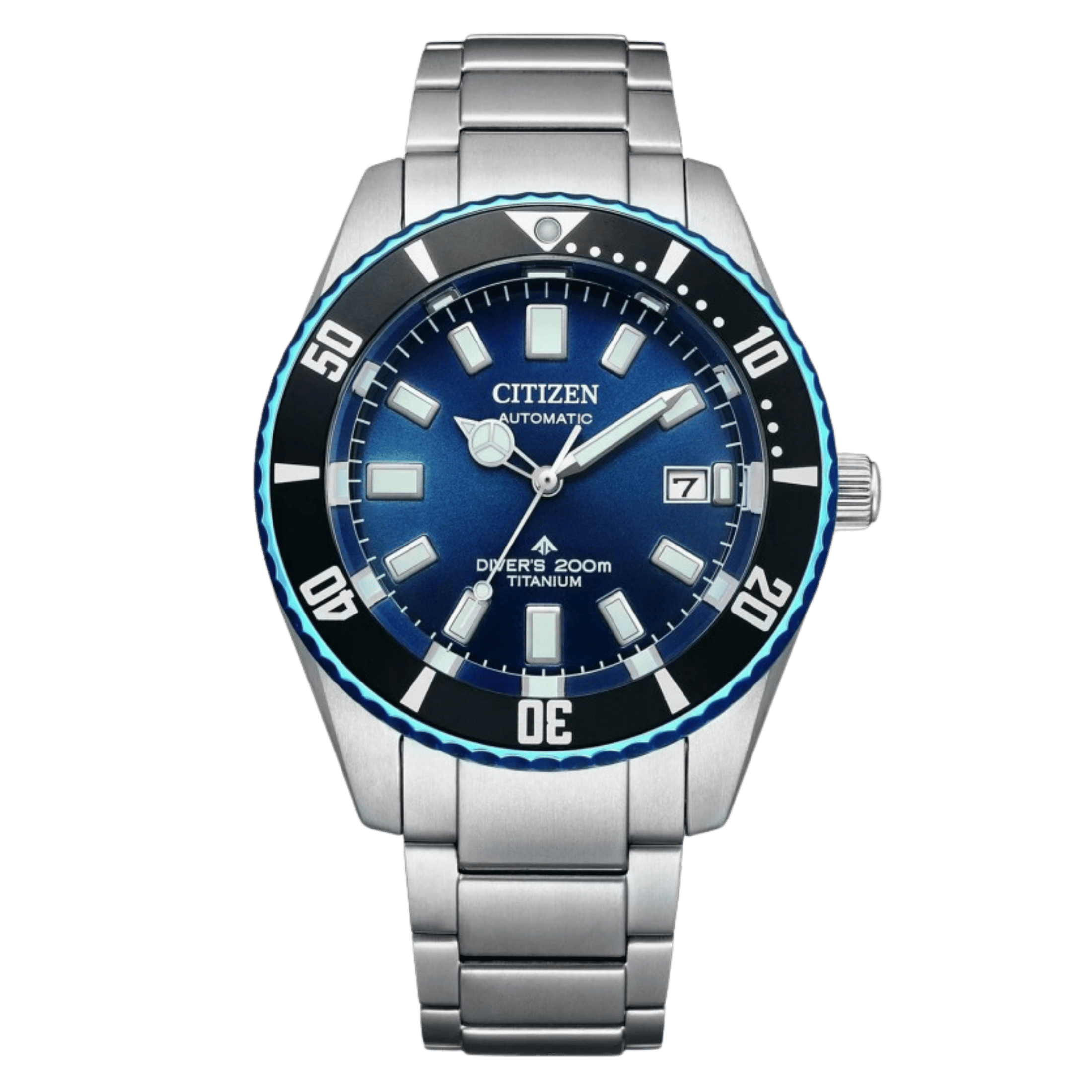 Citizen Promaster Marine Fujitsubo Super Titanium automatic blue dial titanium bracelet 41 mm
