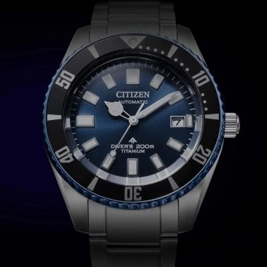 Citizen Promaster Marine Fujitsubo Super Titanium automatic blue dial titanium bracelet 41 mm