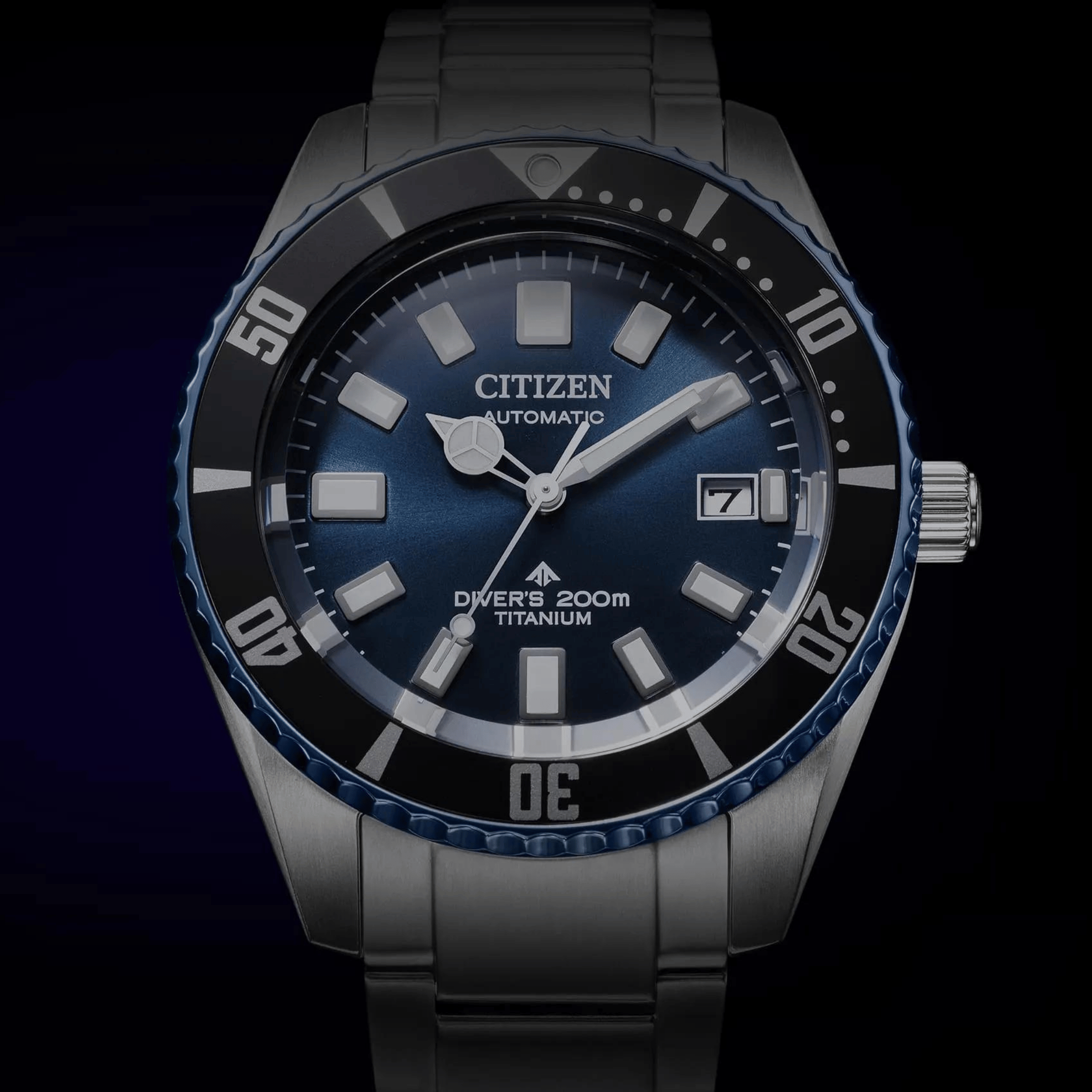 Citizen Promaster Marine Fujitsubo Super Titanium automatic blue dial titanium bracelet 41 mm