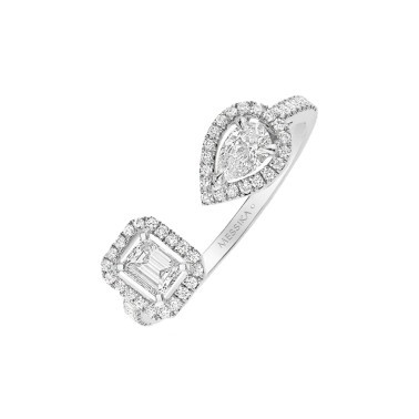 Bague Messika My Twin Toi & Moi en or blanc et diamants 0,15 carat