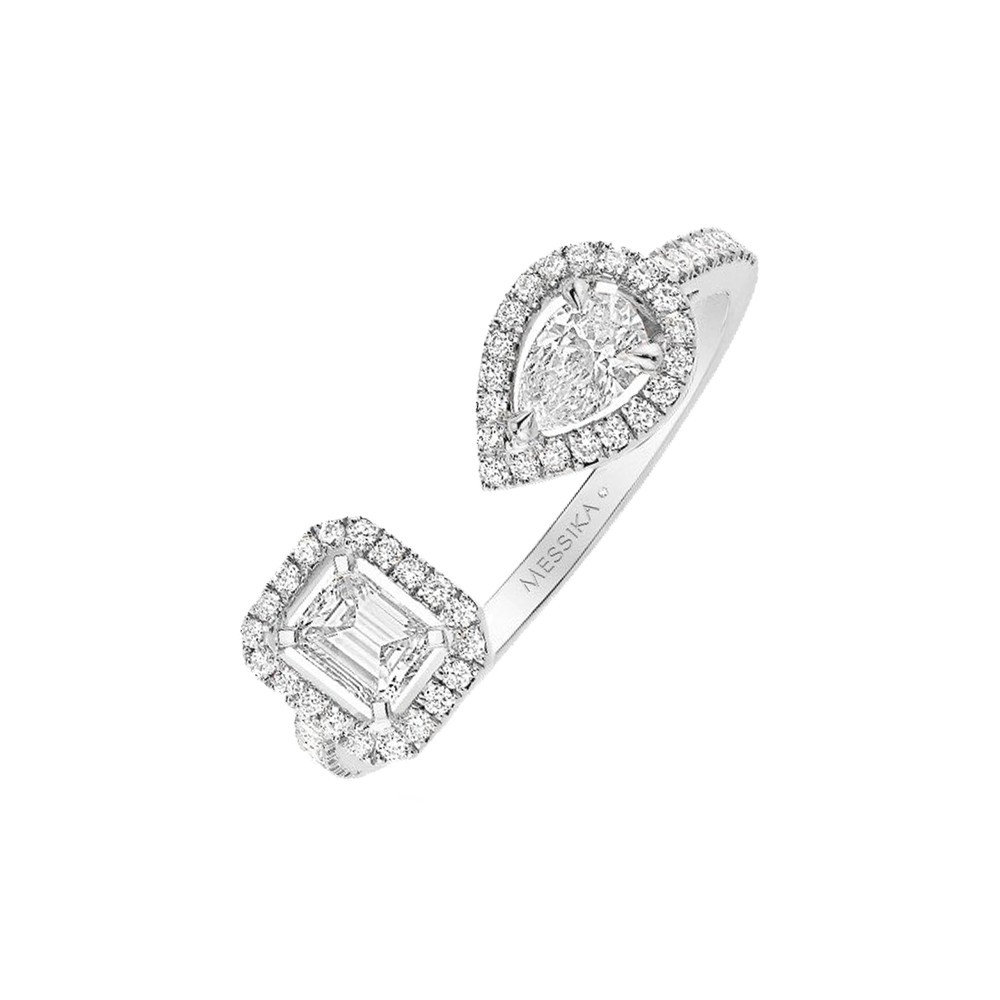 Bague Messika My Twin Toi & Moi en or blanc et diamants 0,15 carat