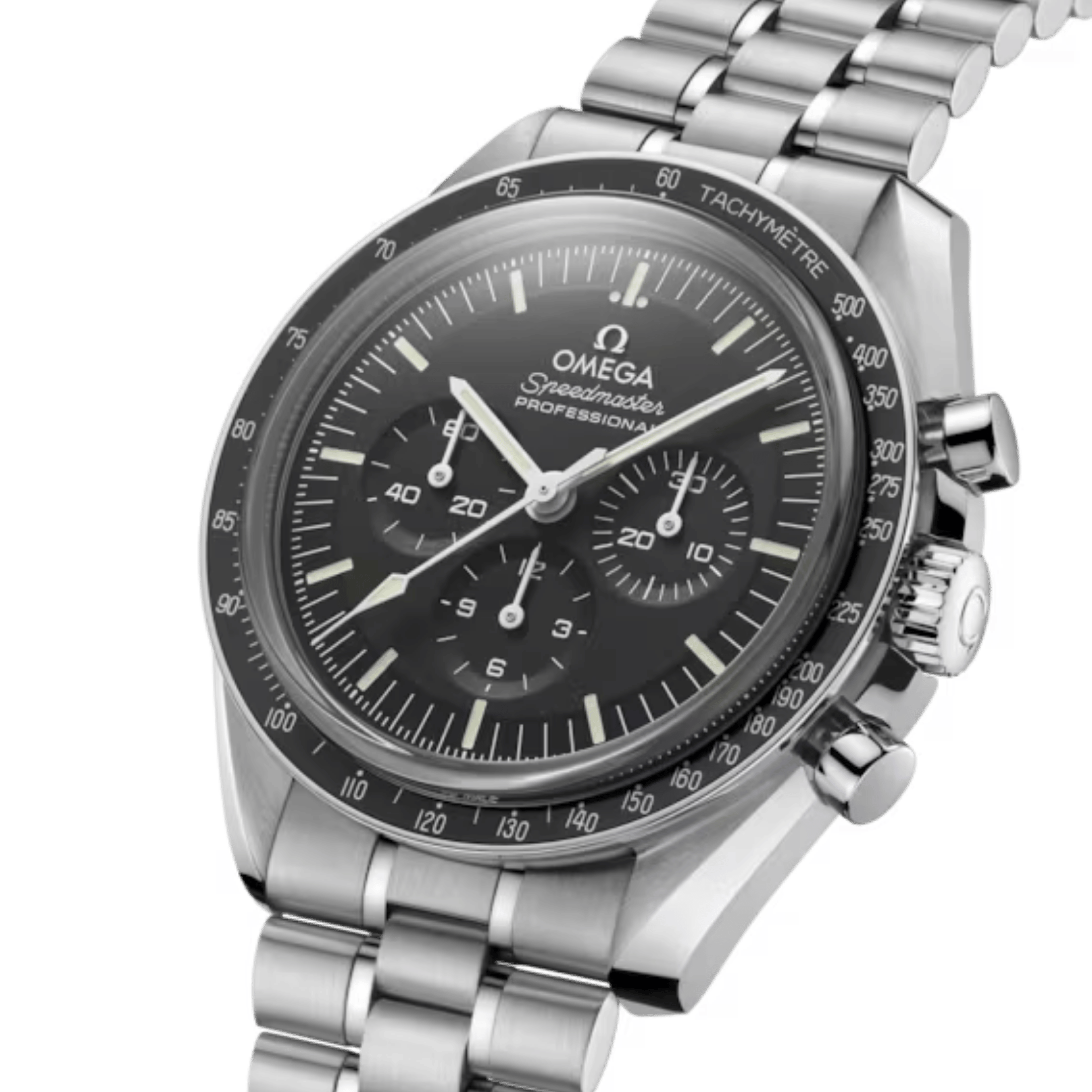 Montre Omega Speedmaster Moonwatch Professional Chronographe Co-Axial Master Chronometer verre saphir bracelet acier 42 mm