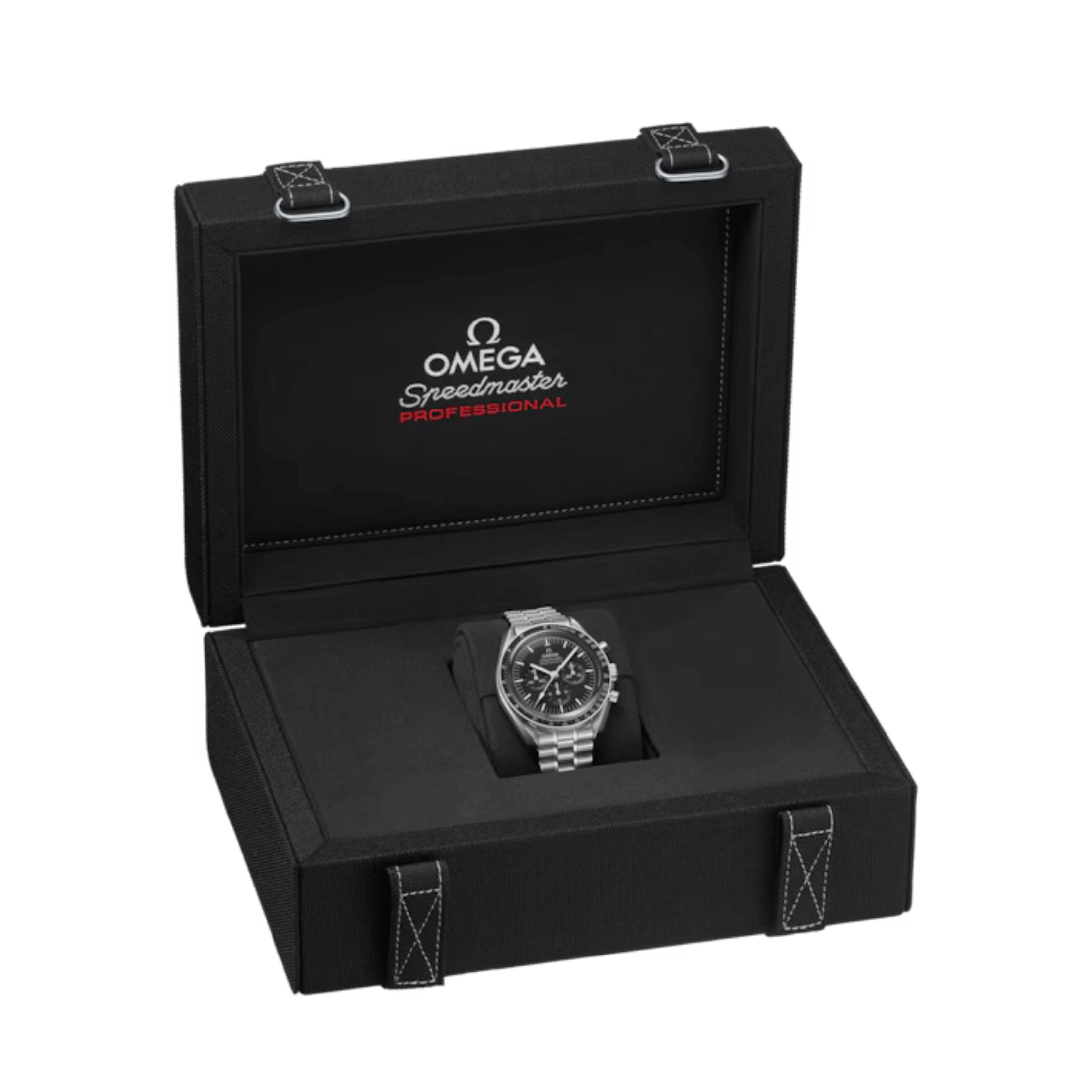 Montre Omega Speedmaster Moonwatch Professional Chronographe Co-Axial Master Chronometer verre saphir bracelet acier 42 mm