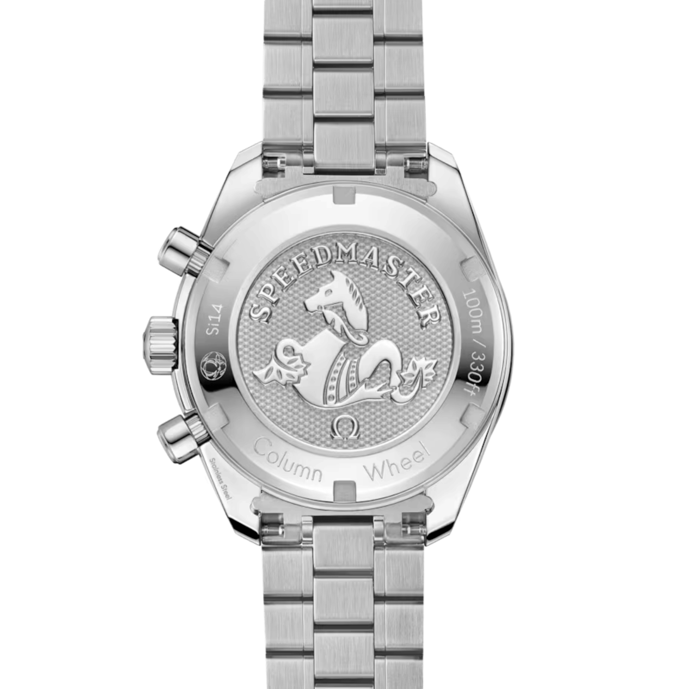 Omega Speedmaster 38 Chronograph Co-Axial Chronometer automatic black dial steel bracelet 38 mm