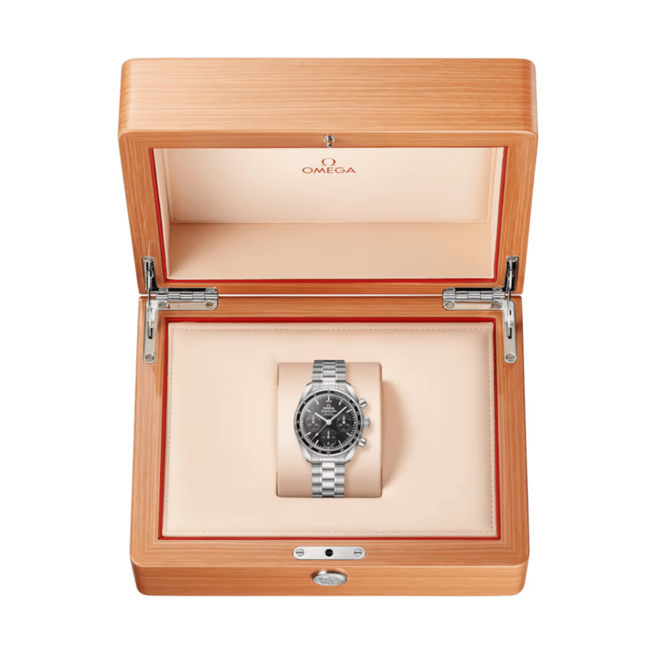 Omega Speedmaster 38 Chronograph Co-Axial Chronometer automatic black dial steel bracelet 38 mm