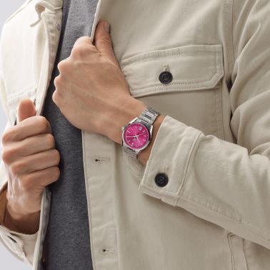 Montre TAG Heuer Carrera automatique cadran rose bracelet acier 36 mm WBN2313.BA0001