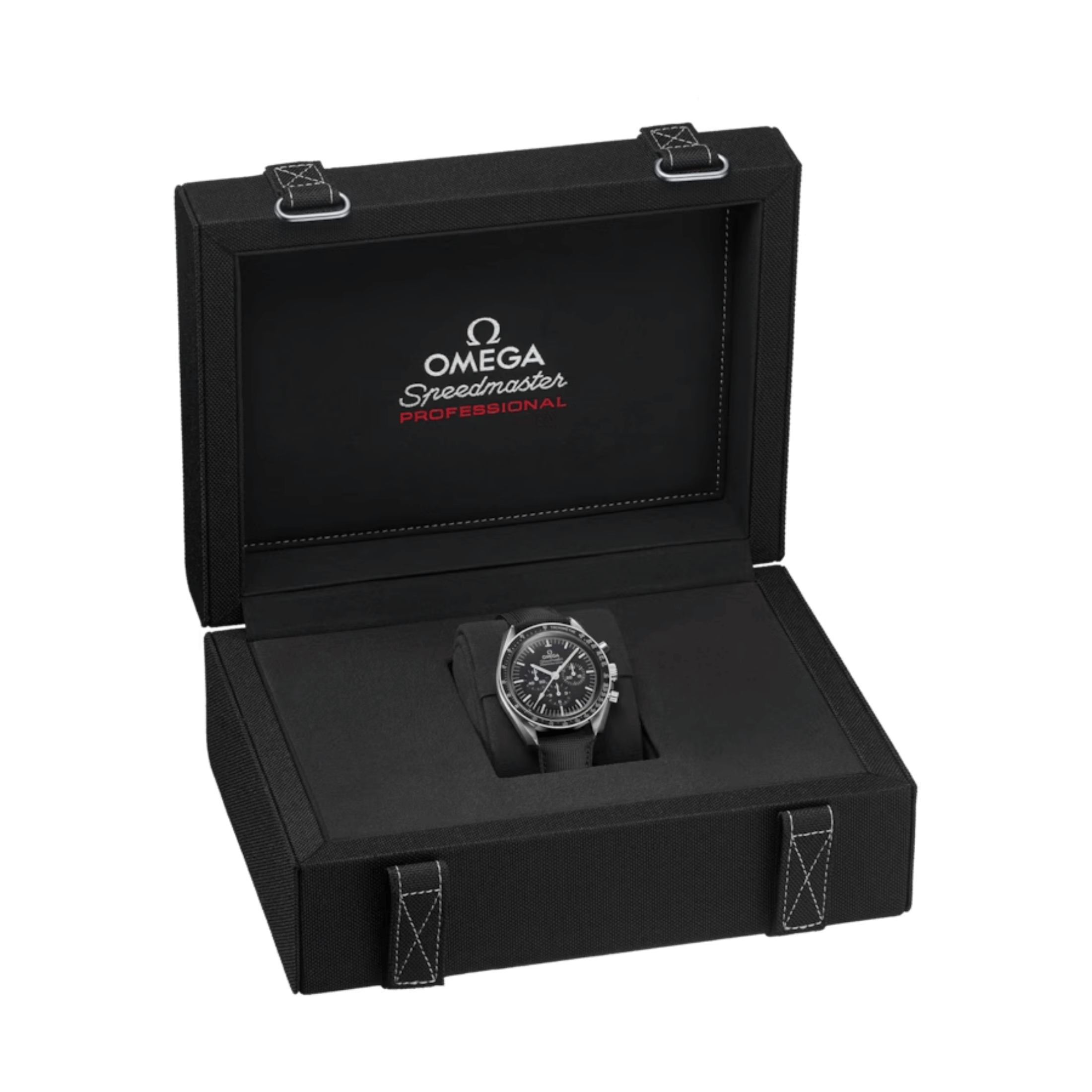 Montre Omega Speedmaster Moonwatch Professional Chronographe Co-Axial Master Chronometer verre hésalite bracelet nylon 42 mm