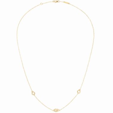 Dinh van R5 yellow gold cuff necklace on chain