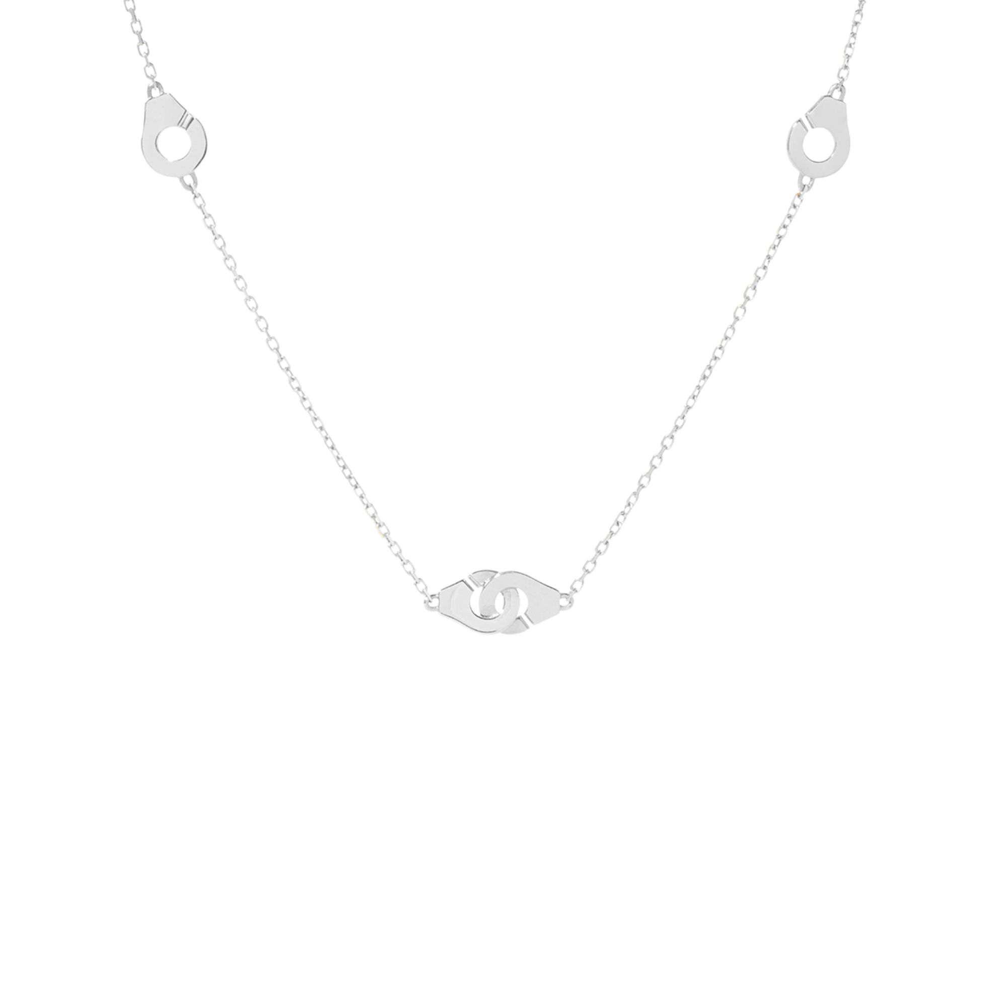 Dinh van R5 yellow gold cuff necklace on chain