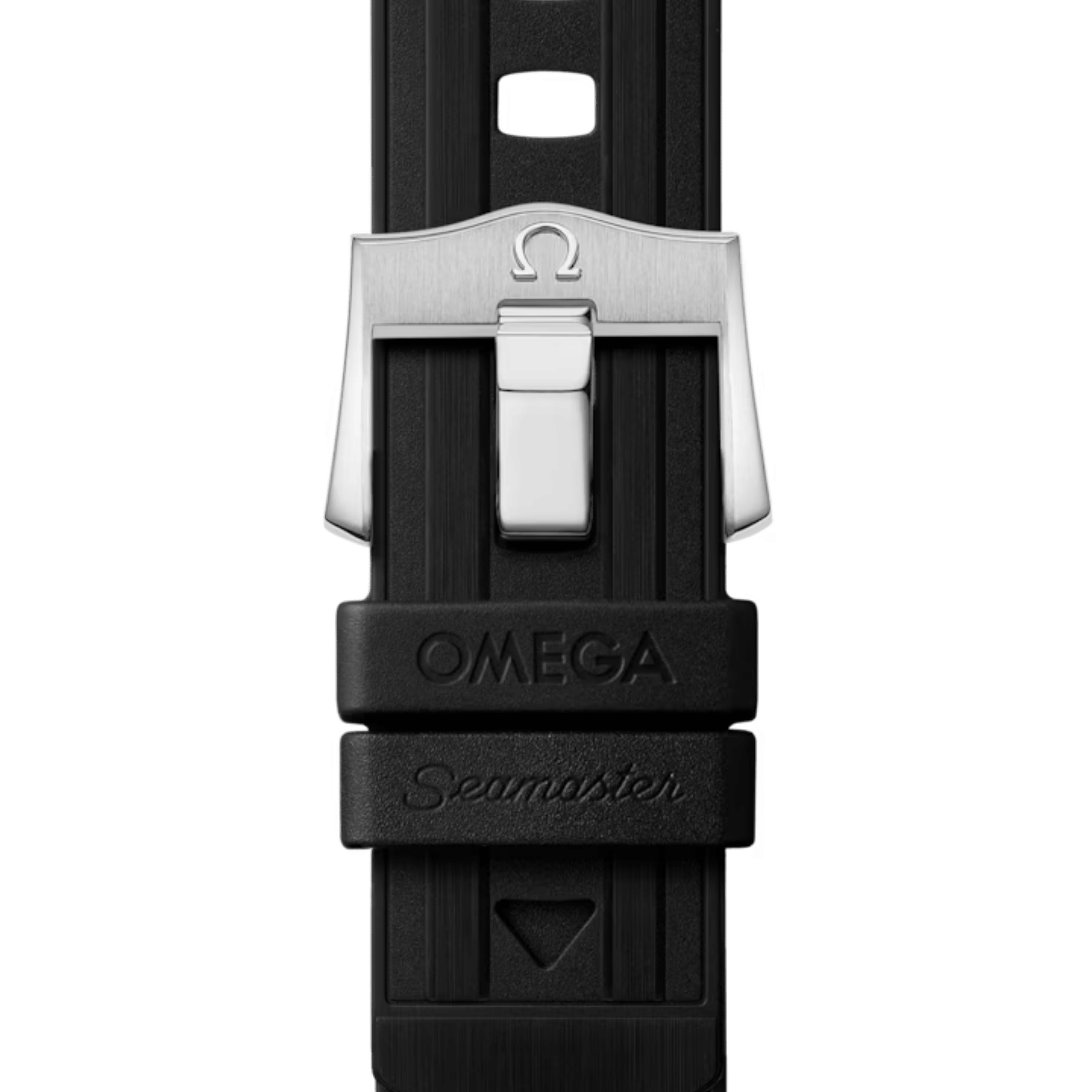 Montre Omega Seamaster Diver 300m Co-Axial Master Chronometer cadran noir bracelet caoutchouc noir 42 mm