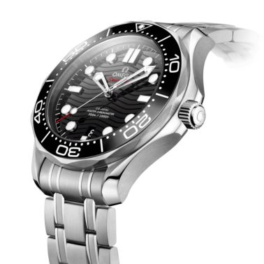 Omega Seamaster Diver 300m Co-Axial Master Chronometer watch black dial steel bracelet 42 mm