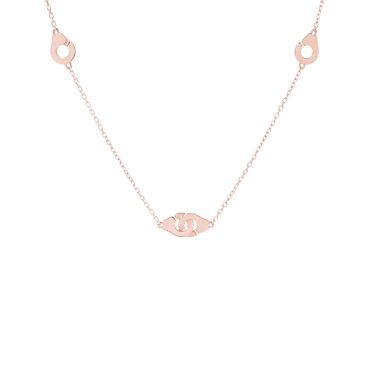 Collier Menottes dinh van R5 en or blanc sur chaine