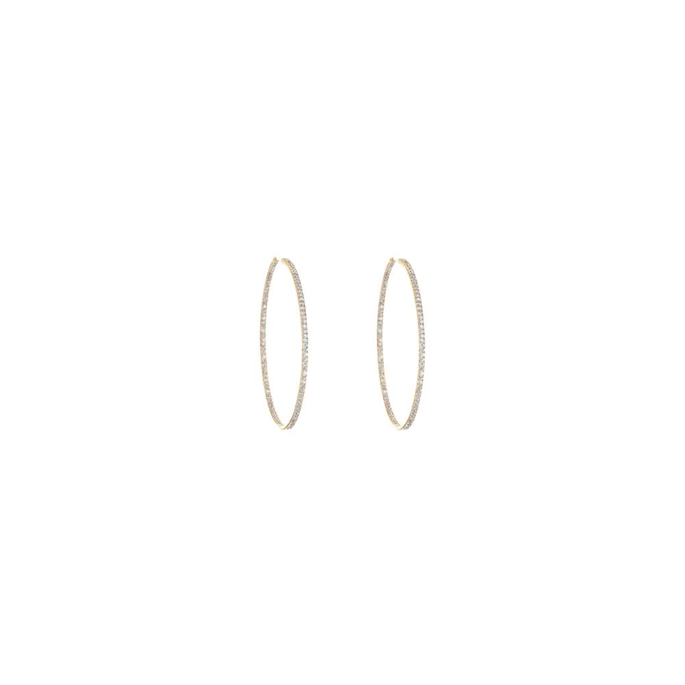 Créoles Messika New Gatsby S en or jaune et diamants