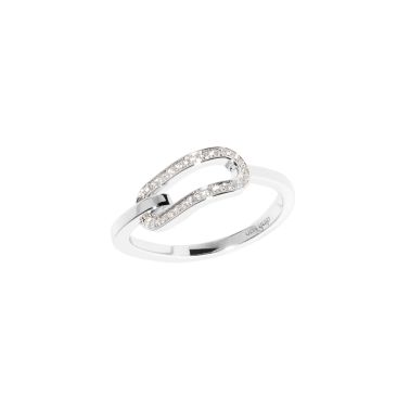 Bague dinh van Maillon Petit modèle en or blanc et diamants