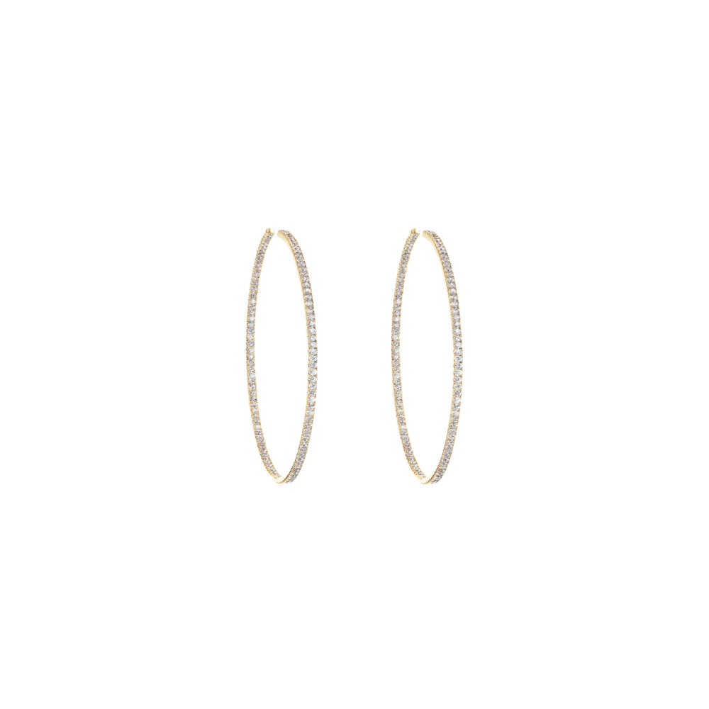 Créoles Messika New Gatsby S en or jaune et diamants