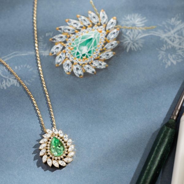 Collier Lepage La Suzanne en or jaune et grenat