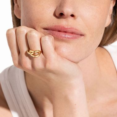 dinh van Maillon large model ring in yellow gold