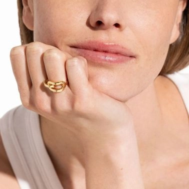 dinh van Maillon large model ring in yellow gold