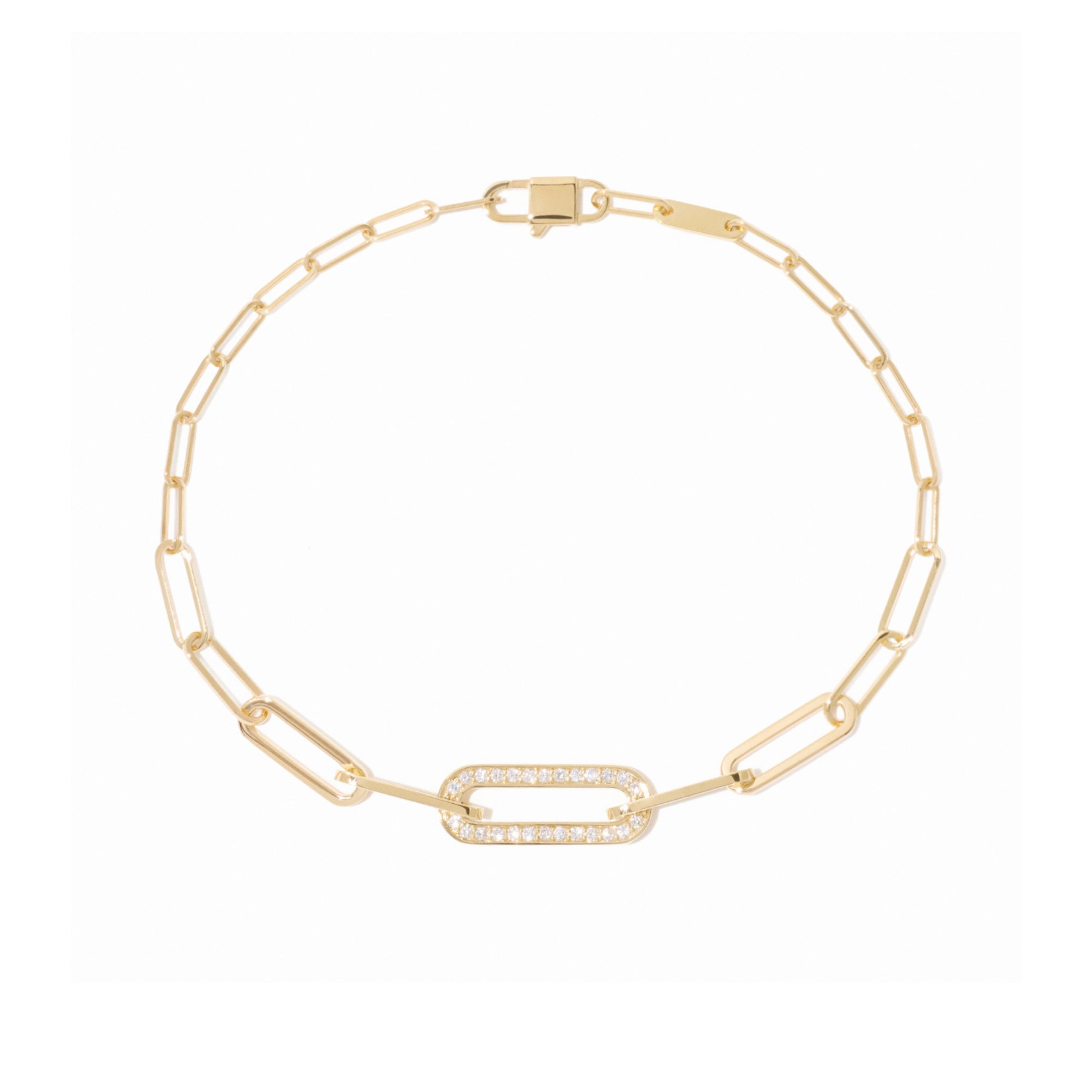 Bracelet dinh van Maillon Petit Modèle en or jaune et diamants