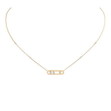Collier Messika Baby Move en or jaune et diamants
