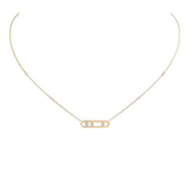 Collier Messika Baby Move en or jaune et diamants