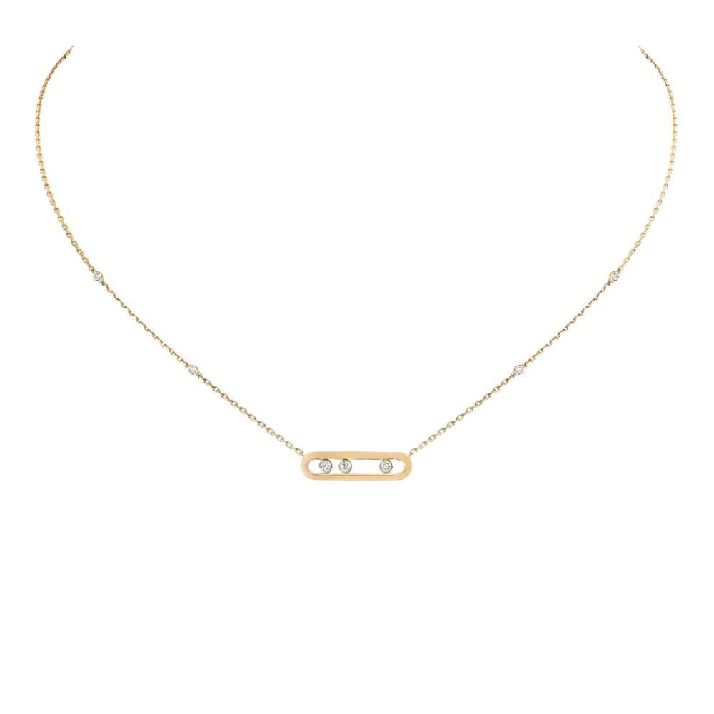 Messika Baby Move yellow gold and diamond necklace 4323J - Lepage