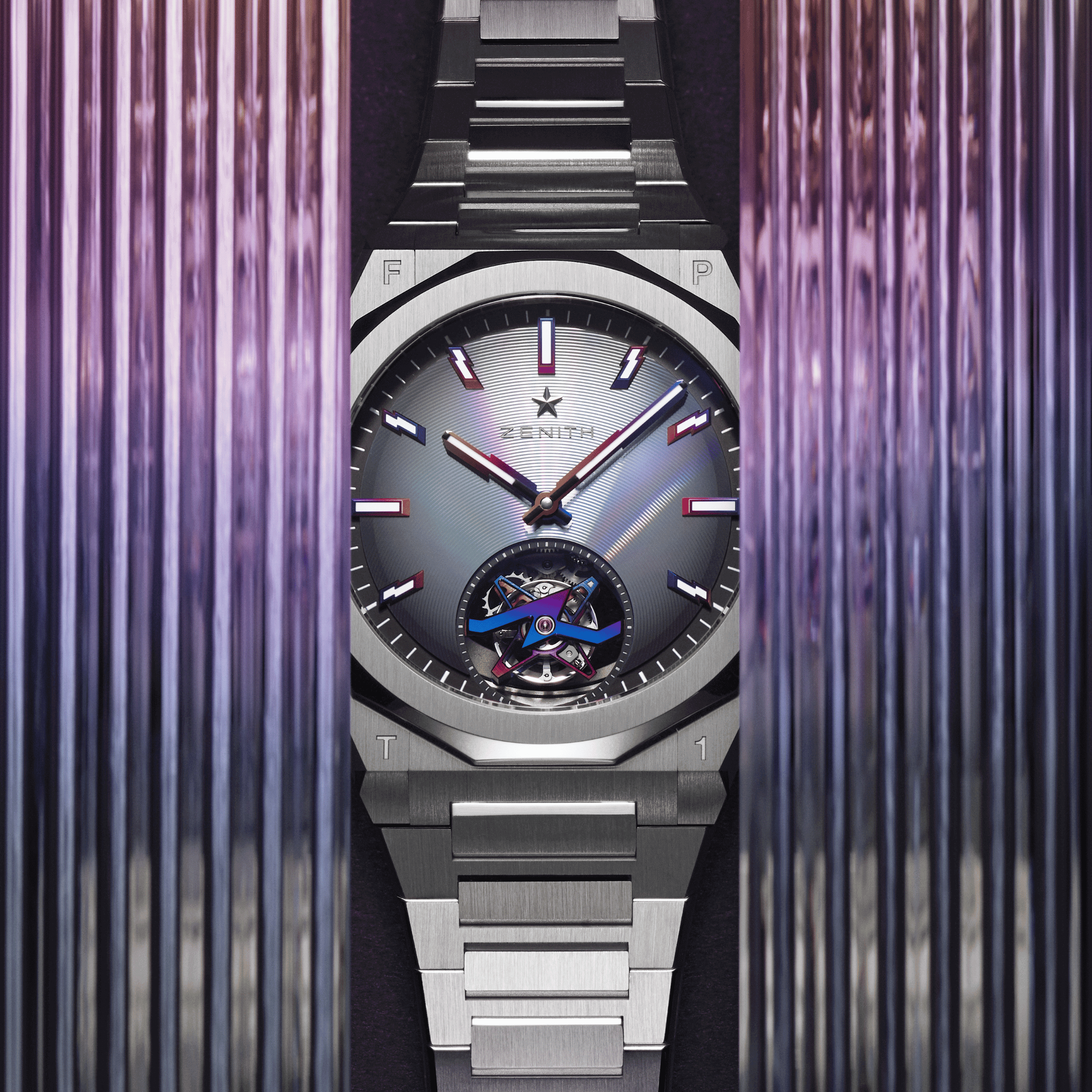  Zenith Defy Skyline Tourbillon "Felipe Pantone Edition" automatic grey dial steel bracelet 41 mm