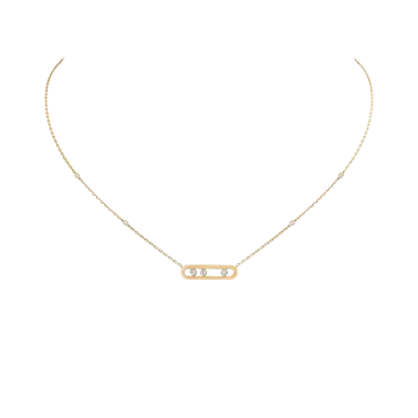 Collier Messika Baby Move en or jaune et diamants