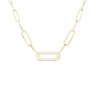 Collier dinh van Maillon Petit Modèle en or jaune et diamants