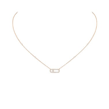 Collier Messika Move Uno en or rose et diamants