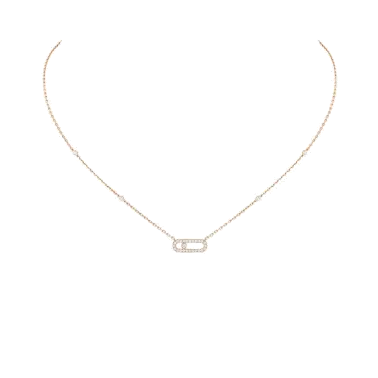 Collier Messika Move Uno en or rose et diamants