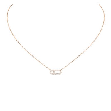 Collier Messika Move Uno en or rose et diamants