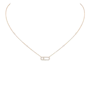 Collier Messika Move Uno en or rose et diamants