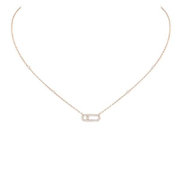 Collier Messika Move Uno en or rose et diamants