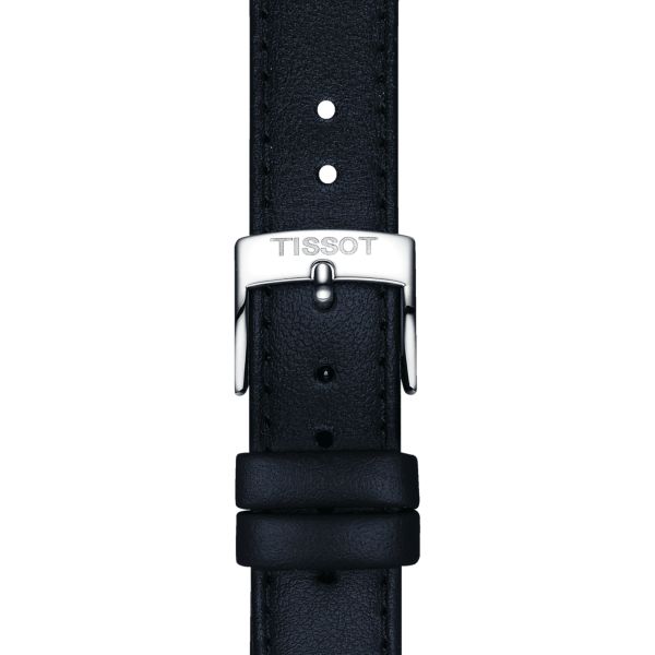 Tissot Stylist quartz watch blue dial blue leather strap 32 x 32 mm