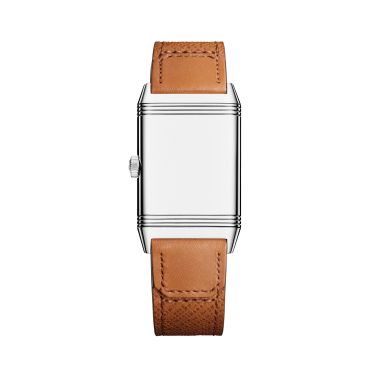 Montre Jaeger-LeCoultre Reverso Tribute Monoface Midsize remontage manuel cadran gris argenté bracelet cuir brun 40,1 x 24,4 mm
