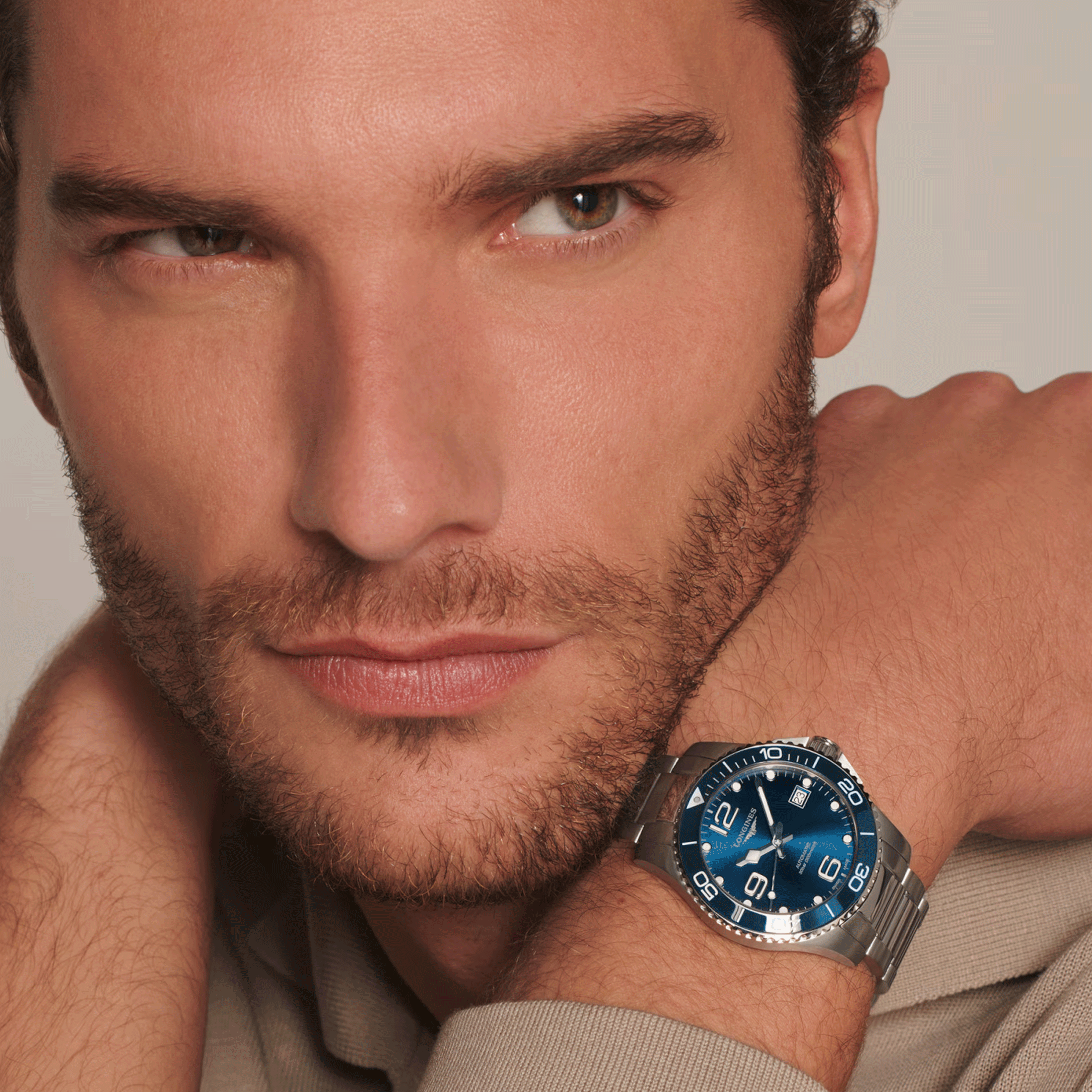 Montre Longines HydroConquest automatique cadran bleu bracelet acier 39 mm L3.780.4.96.6