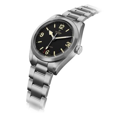Tudor Ranger automatic watch black dial steel bracelet 39 mm