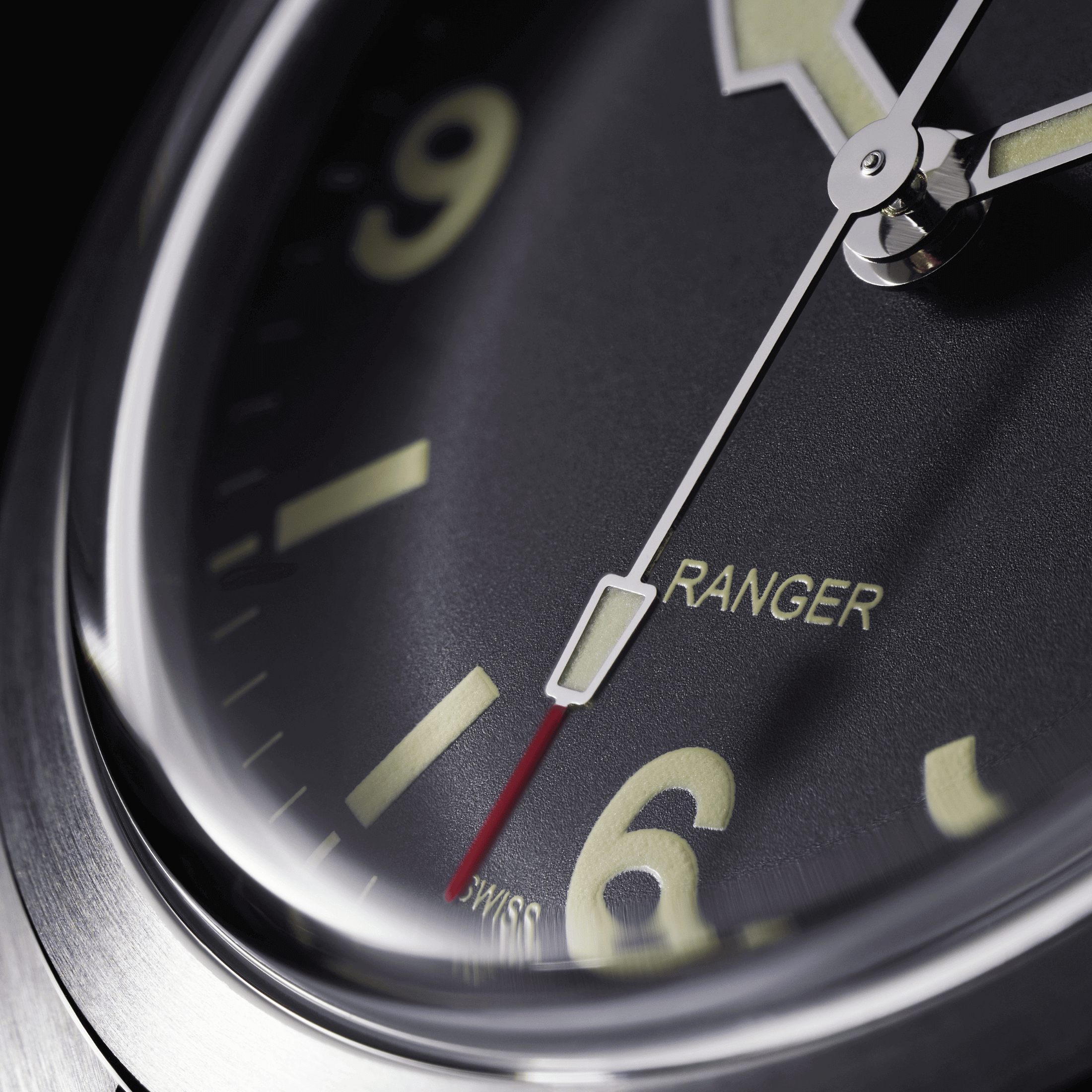 Tudor Ranger automatic watch black dial steel bracelet 39 mm
