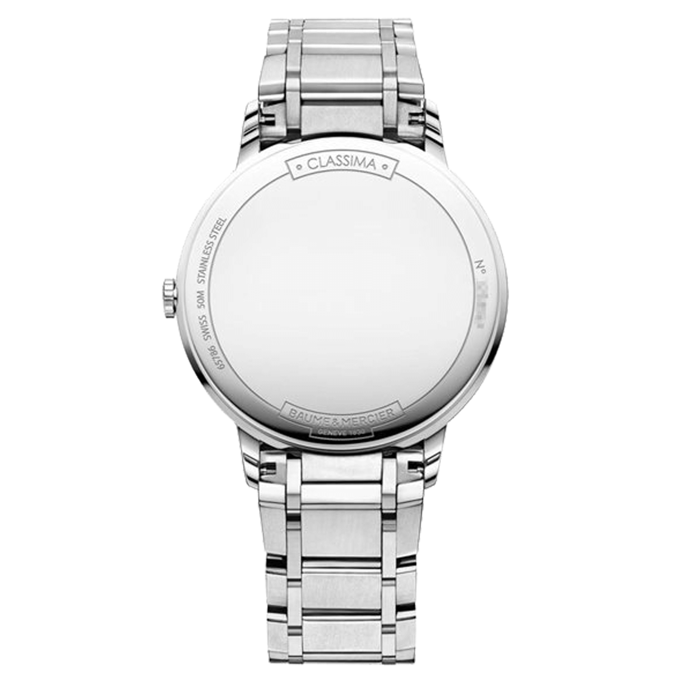 Montre Baume et Mercier Classima quartz cadran blanc bracelet acier 36 mm 10261