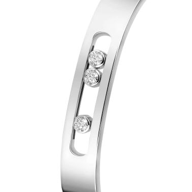 Bangle Messika Move Joaillerie en or blanc et diamants