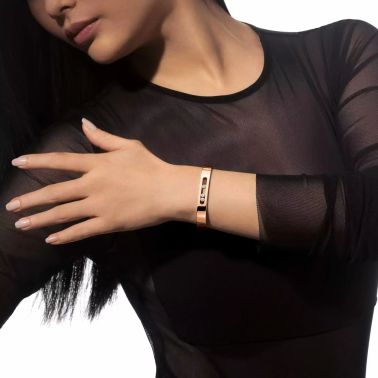 Bangle Messika Move Joaillerie in yellow gold and diamonds