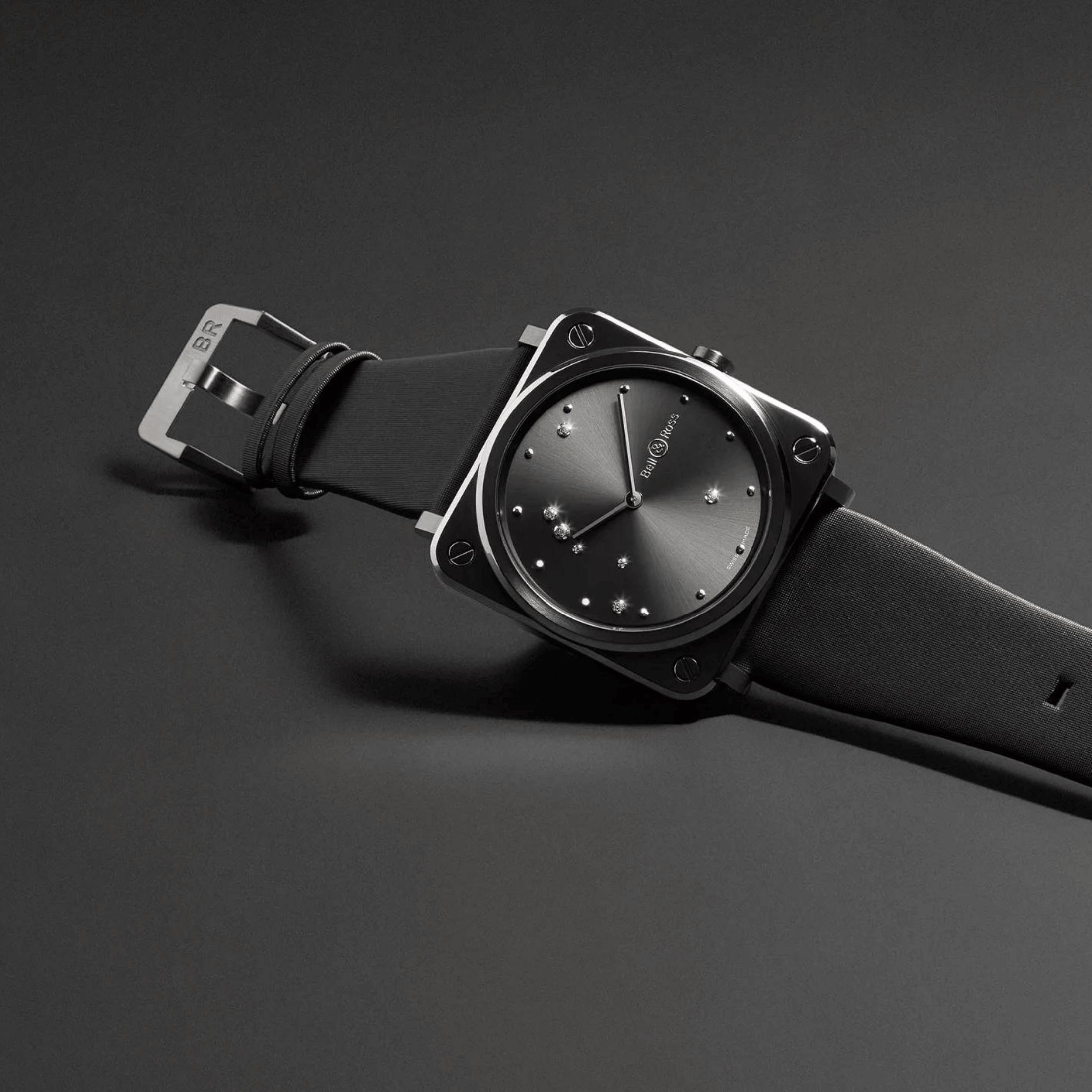 Bell & Ross BR S Grey Diamond Eagle quartz 39 mm - Lepage