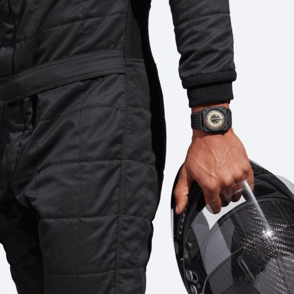 Bell & Ross BR-03 Chrono Multimeter ceramic automatic black dial rubber strap 42 mm