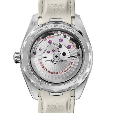 Omega Seamaster Aqua Terra 150m Small Second Co-Axial Master Chronometer beige dial steel rubber strap 41 mm