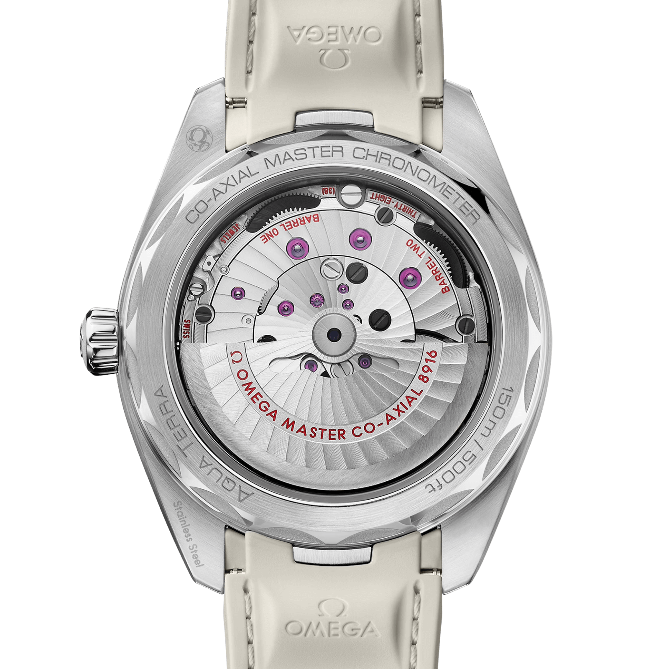 Omega Seamaster Aqua Terra 150m Small Second Co-Axial Master Chronometer beige dial steel rubber strap 41 mm