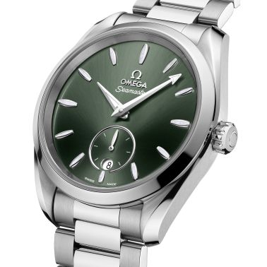 Montre Omega Seamaster Aqua Terra 150m Petite Seconde Co-Axial Master Chronometer cadran vert bracelet acier 38 mm
