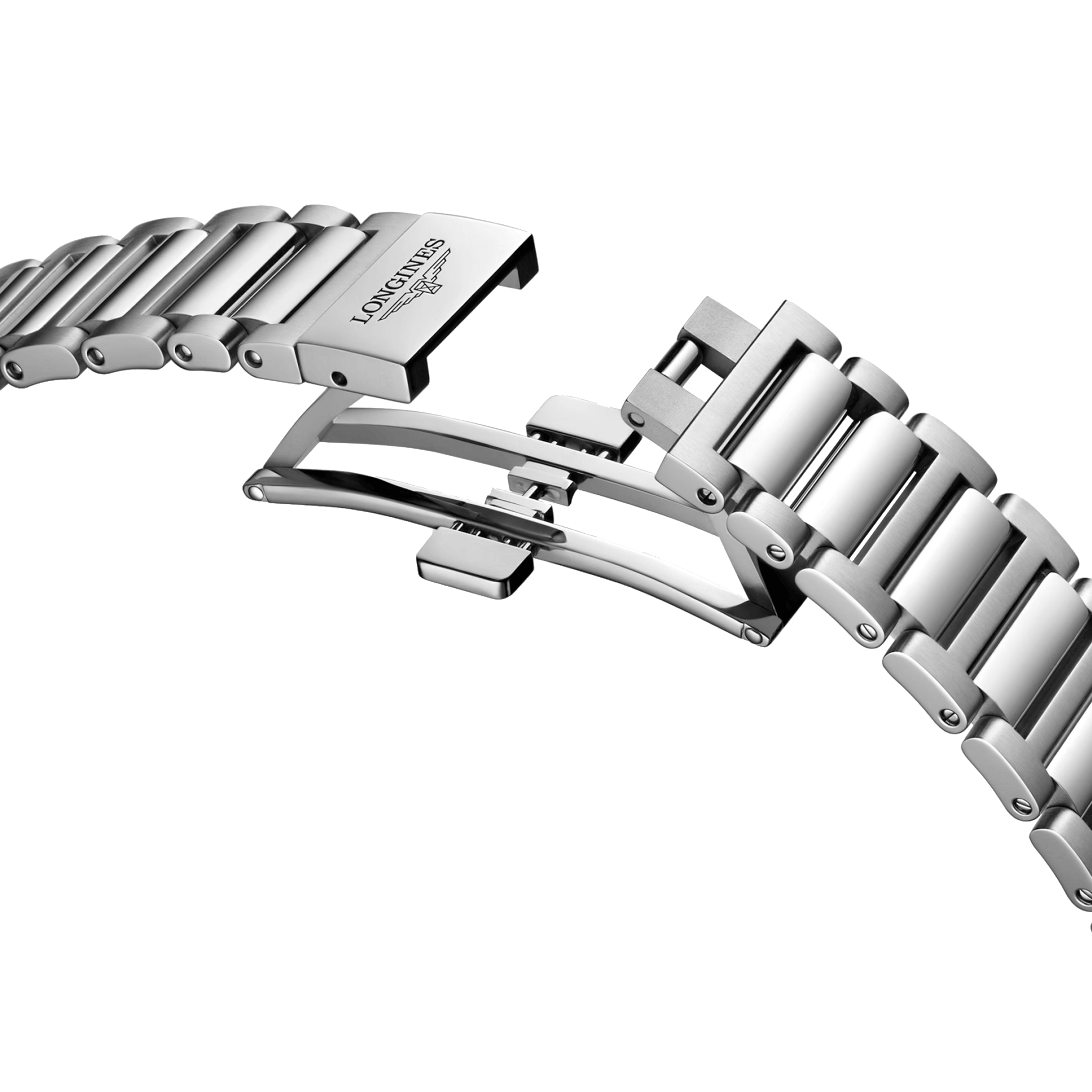 Montre Longines Conquest Chronographe automatique cadran argent et vert bracelet acier 42 mm L3.835.4.02.6