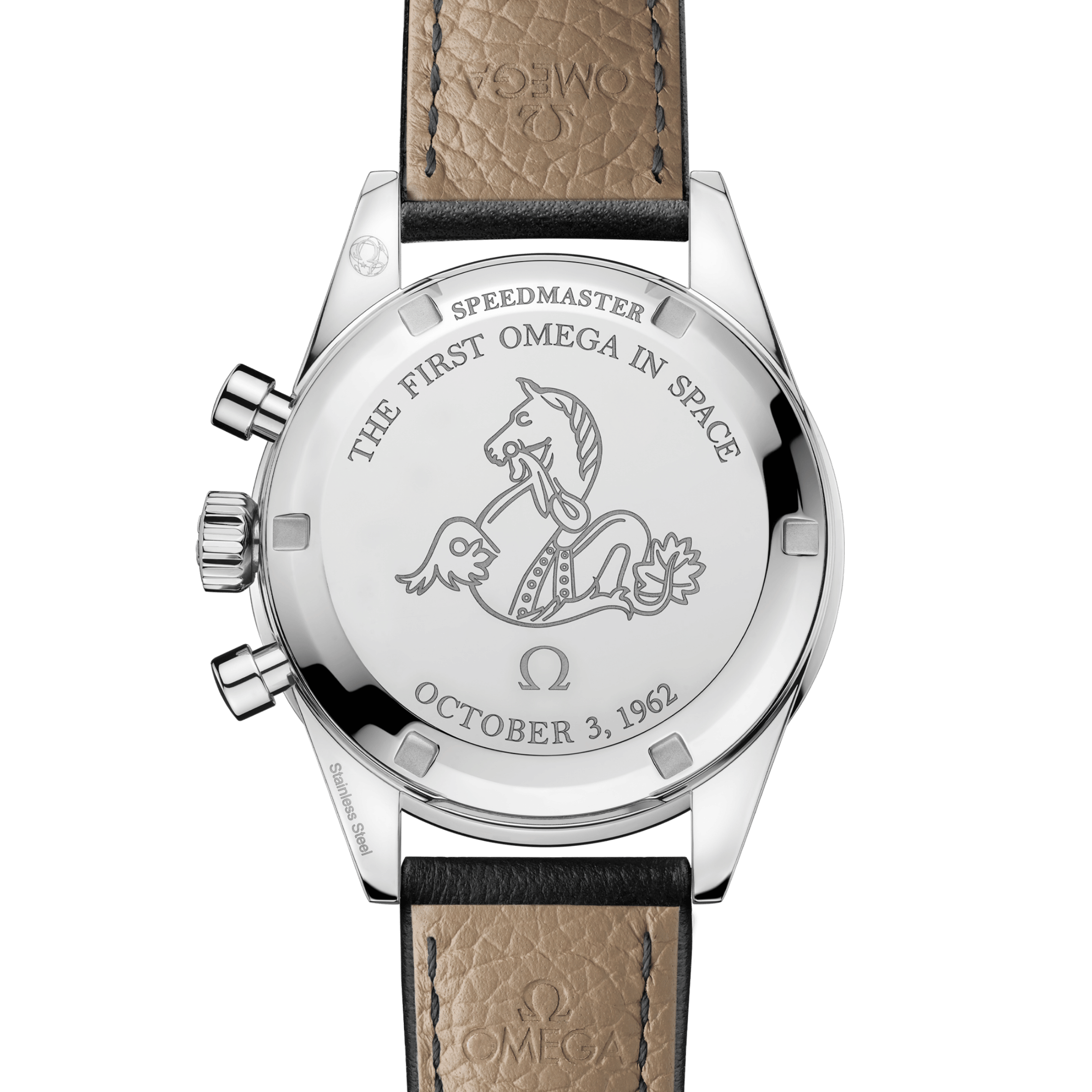 Montre Omega Speedmaster "First OMEGA In Space" Co-Axial Master Chronometer bracelet cuir noir 39,7 mm